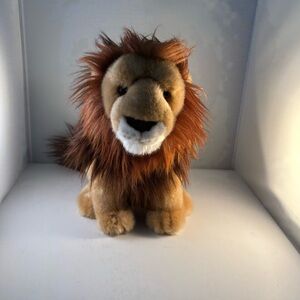 Wildlife Tree Lion 10" Sitting Big Cat Plush Soft Toy Stuffed Animal EUC